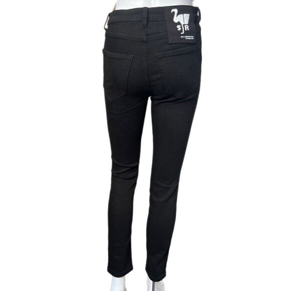FP X Sandrine Rose Black Mid-Rise Skinny Jeans (25) - Picture 1 of 12